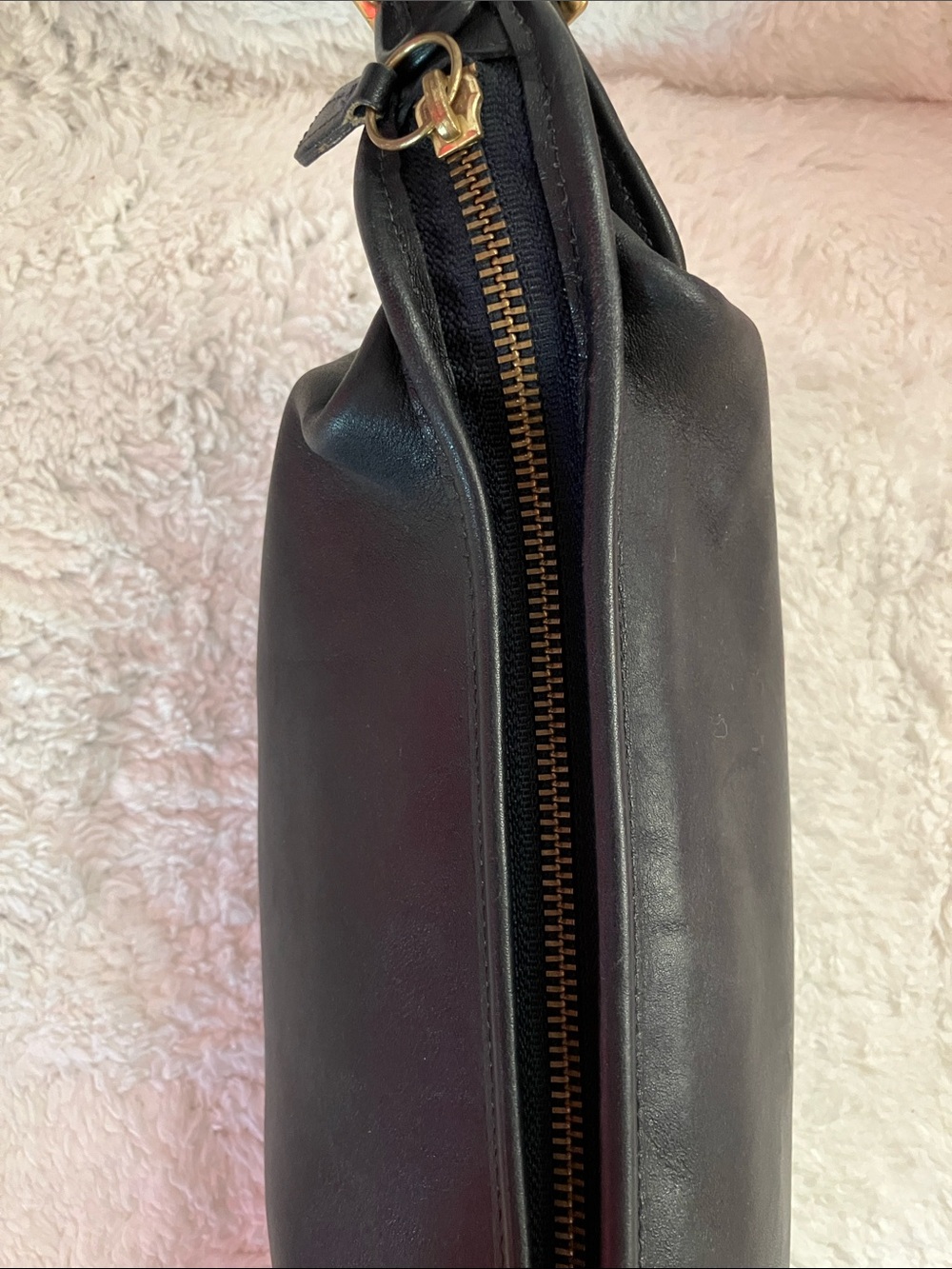 Navy Blue Vintage Coach 9059 Legacy Small Hobo Leather USA Made January 2002 - Picture 12 of 16